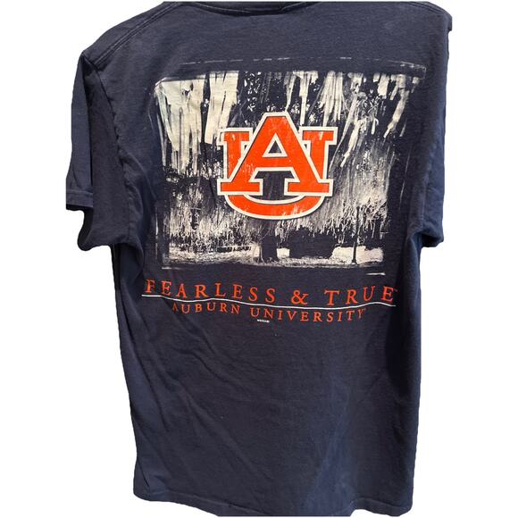 Auburn A Family Tradition Navy Tshirt Size Medium Fruit Of The Loom - Picture 5 of 6